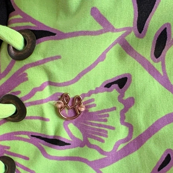 Maaji Black and Green One Piece Swimsuit with Adjustable Ties - Picture 3 of 12